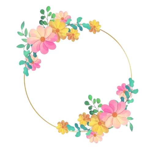 Aro de flores decorativo